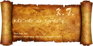 Kárász Teréz névjegykártya