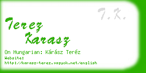 terez karasz business card